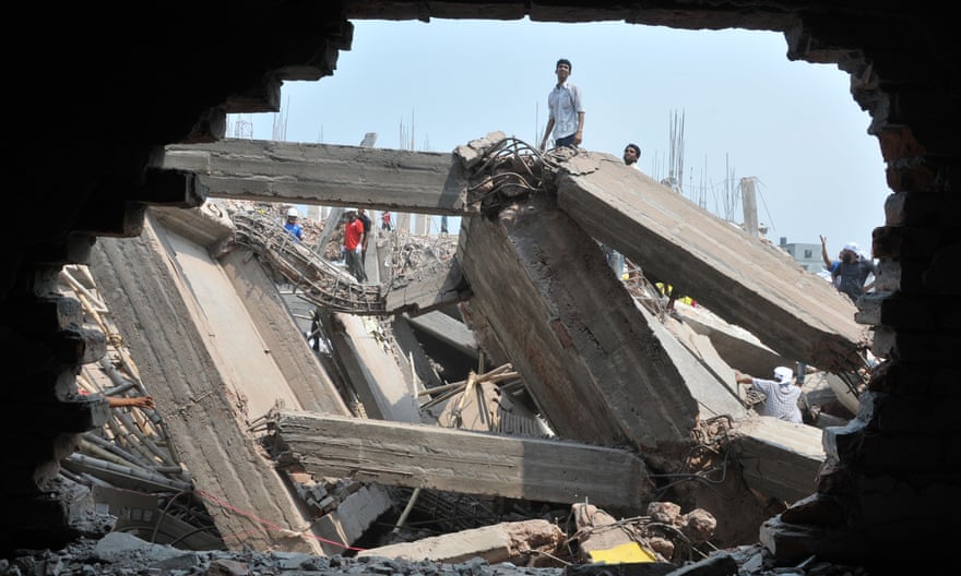 The Rana Plaza factory disaster in Dhaka, Bangladesh, in 2013.