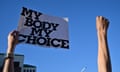 Abortion rights demonstrators rally in Scottsdale, Arizona, on 15 April. 