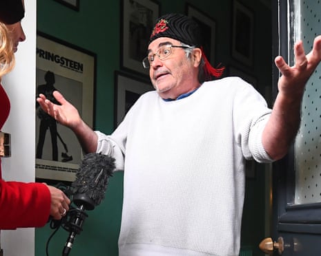 Danny Baker at his home in London after his sacking.