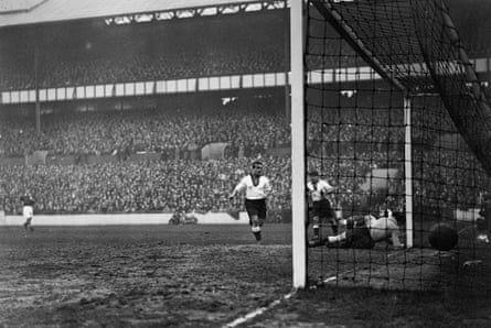 George Camsell opens the scoring for England, who went on to win 3-0.