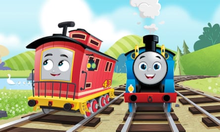 Animated characters Bruno the Brake Car and Thomas the Tank Engine