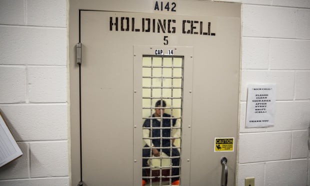 A detainee at the Stewart detention center in Lumpkin, Georgia.