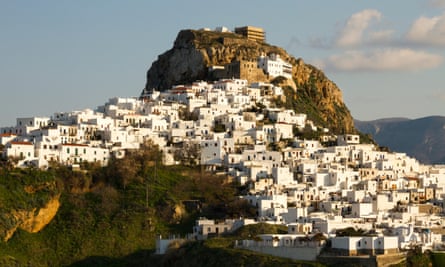 Chora, the main settlement and capital of the island of Skyros, in Sporades complex, central Aegean sea, Greece