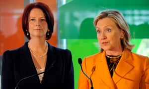 Julia Gillard and Hillary Clinton