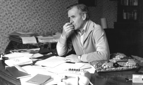 John le Carré in 1979. He had begun writing fiction as a commuter from his home in Buckinghamshire to the London offices of MI5, the counter-intelligence service.
