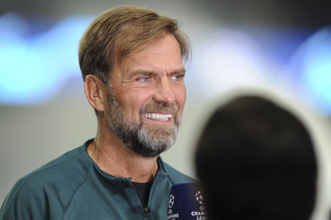 Klopp chats to BT ahead of kick-off.