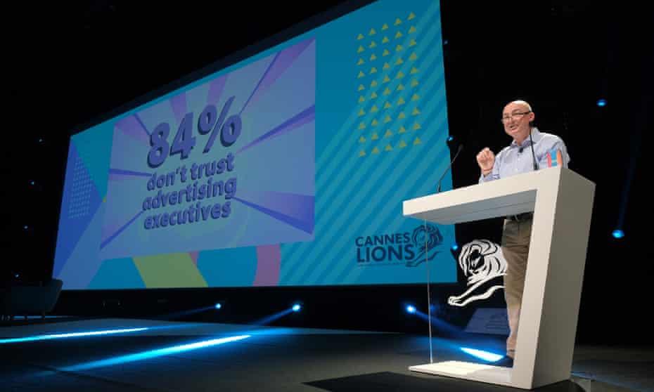 Alan Jope of Unilever speaking at a conference in Cannes