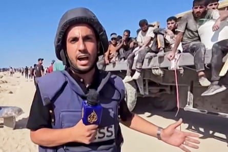 Anas al-Sharif, reporting in Gaza.