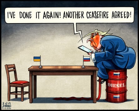Ben Jennings on Donald Trump and the energy ceasefire between Russia and Ukraine – cartoon