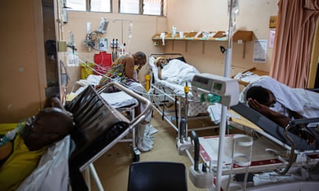 Patients on oxygen in the A&amp;E ward at George Mukhari Academic Hospital in Ga-Rankuwa.