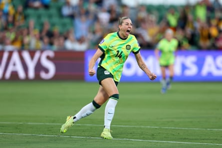 Alanna Kennedy celebrates scoring