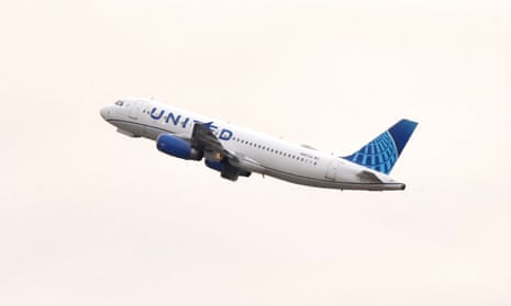 Image of a United Airlines aircraft taking off