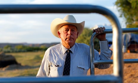 Cliven Bundy on his ranch in Bunkerville, Nevada. The Bundys have become heroes in the American west and in rightwing militia movements. 