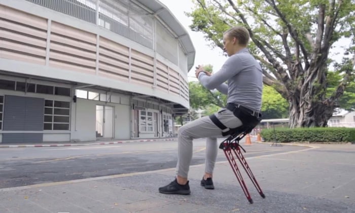 The Wearable Lex Chair Lets You Sit Where You Want But Will It Catch On Wearable Technology The Guardian The Wearable Lex Chair Lets You Sit Where You Want But Will It Catch On Wearable Technology The Guardian