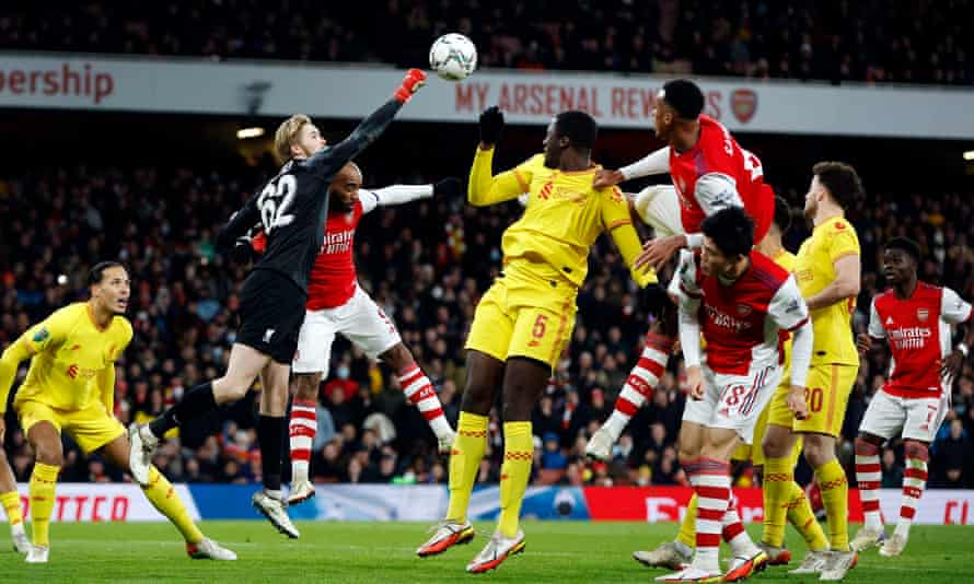 Liverpool’s goalkeeper Caoimhin Kelleher