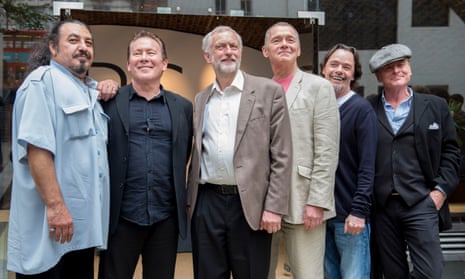 One of the two UB40s, with the Labour leader Jeremy Corbyn, in September 2016. 