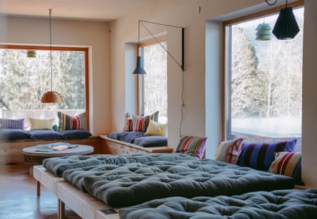 Modern lounge with picture windows