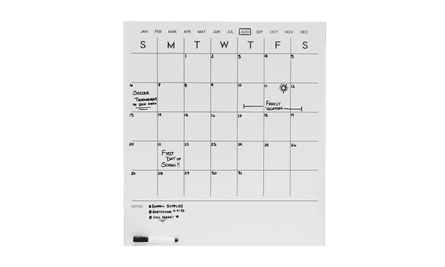 dry-erase calendar