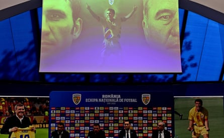 Gheorghe Hagi is presented astatine a property convention successful Bucharest