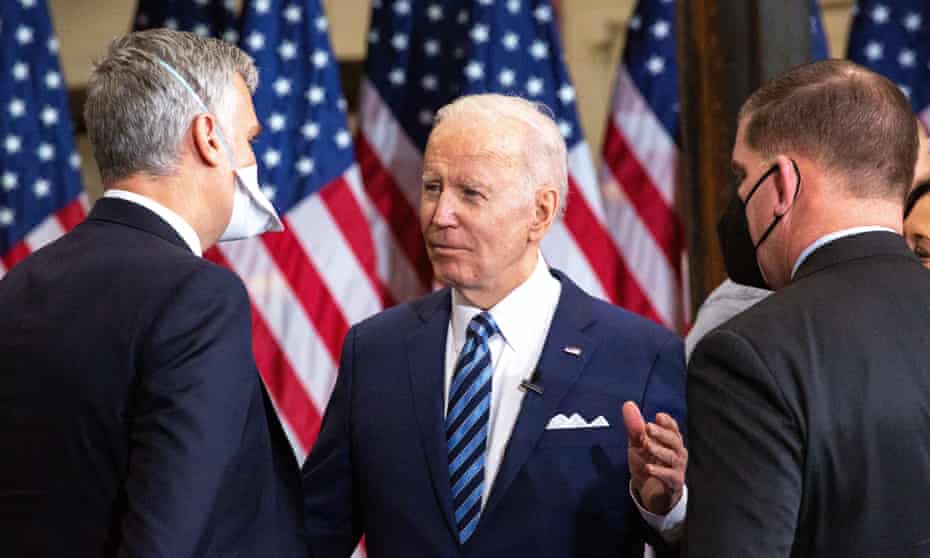Biden in Maryland last week. The federal government is the nation’s largest employer, with more than 2.1 million non-postal employees.