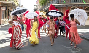 Queen Latifah, Regina Hall, Jada Pinkett Smith and Tiffany Haddish in Girls Trip.