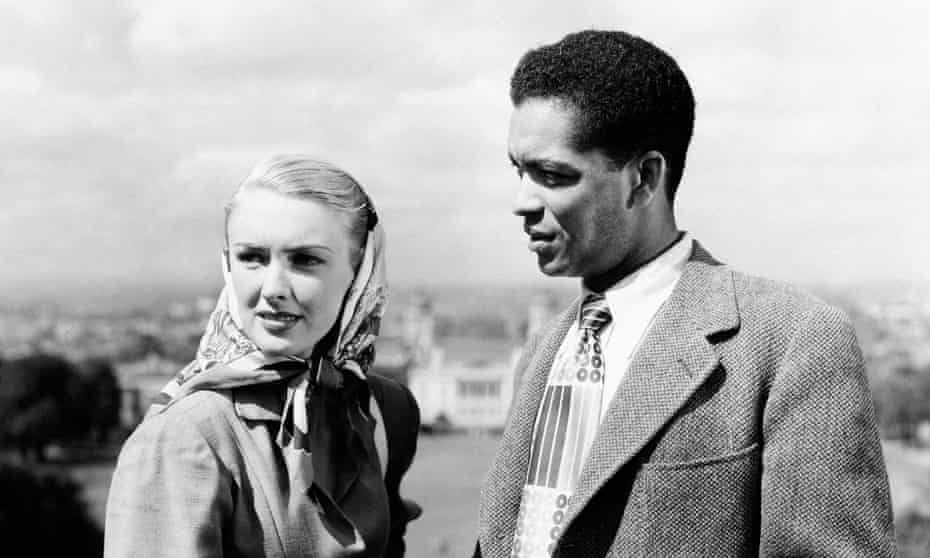 Earl Cameron and Susan Shaw in Pool of London, 1951. The film can be seen as a milestone in its depiction of a relationship between a black worker and a young white woman – the first time the subject had been sensitively handled in British cinema.