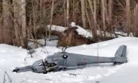 The Ukrainian UJ22 drone that crashed near Moscow.