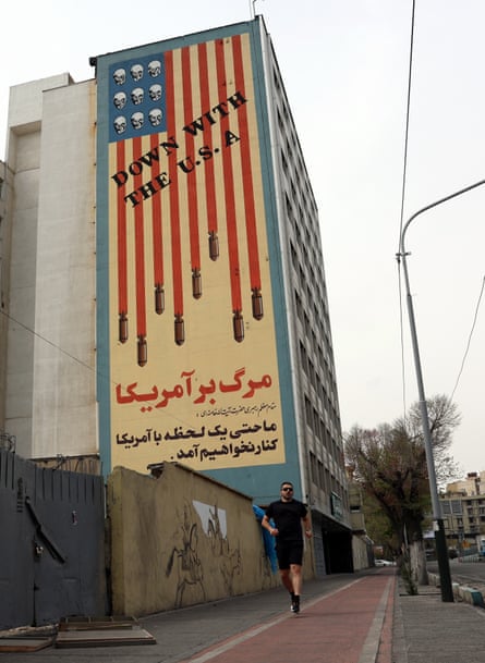 An anti-US mural in Tehran