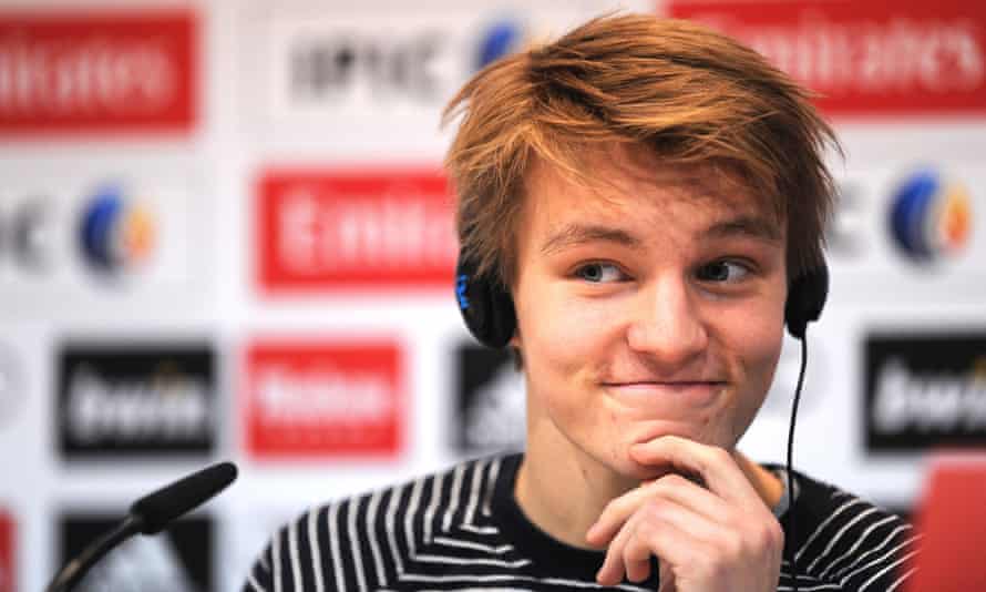 Martin Ødegaard after signing for Real Madrid aged 16 in January 2015.