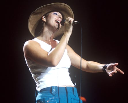 Sarah McLachlan performs at the Lilith Fair at Shoreline Amphitheatre, California, in 1999.