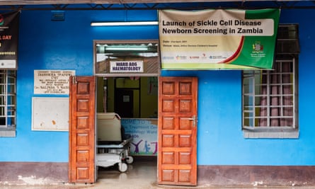 The open door leading to the haematology ward at UTH Children’s Hospital in Lusaka, Zambia.