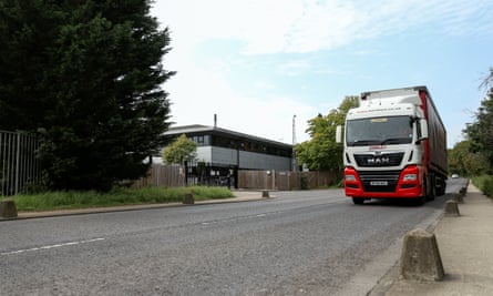 Heavy trucks thunder past Templefield House at all hours.