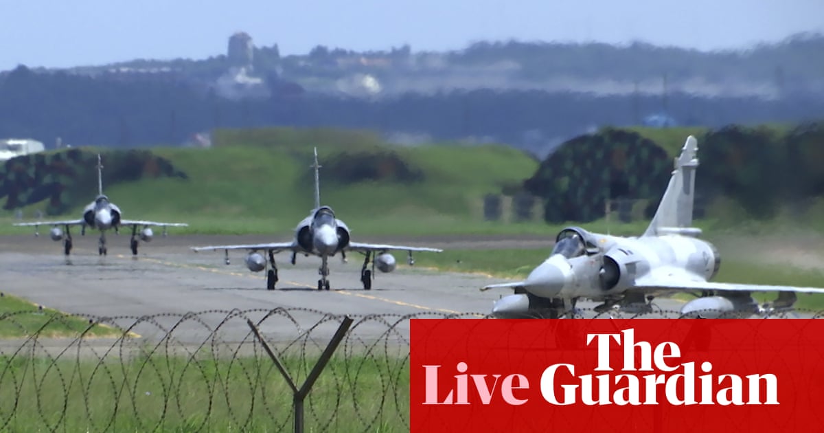 China aircraft and ships carried out simulated attack drills, says Taiwan – live news
