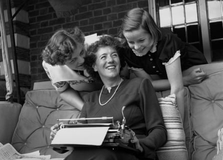 Enid Blyton pictured with her two daughters.