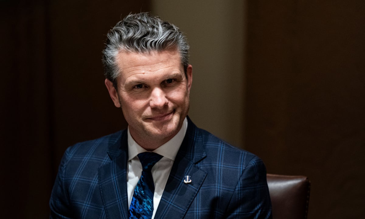 Pete Hegseth reportedly had unsecured office internet line to connect to Signal | Pete Hegseth | The Guardian