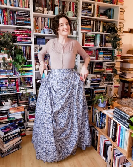 Rosie Talbot at her home, surrounded by books.