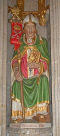 A carving of St Thurstan in Ripon Cathedral.