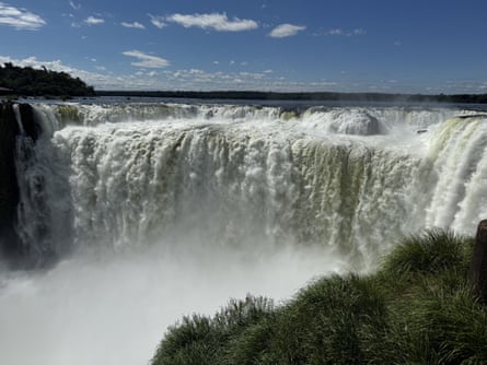 A view of the Iguazu Falls from the Argentinian side of the border.