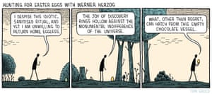 Tom Gauld On Werner Herzog S Easter Egg Hunt Cartoon Books The Guardian Tom Gauld On Werner Herzog S Easter Egg Hunt Cartoon Books The Guardian