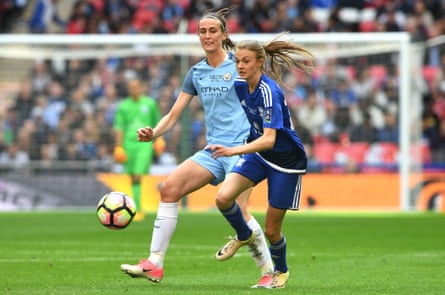 Ellie Brazil in action for Birmingham City against Manchester City during the Women’s FA Cup final earlier this year.