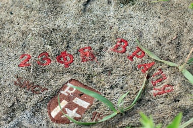 The discarded towel of a Russian soldier is seen rotting beside the Irpin.