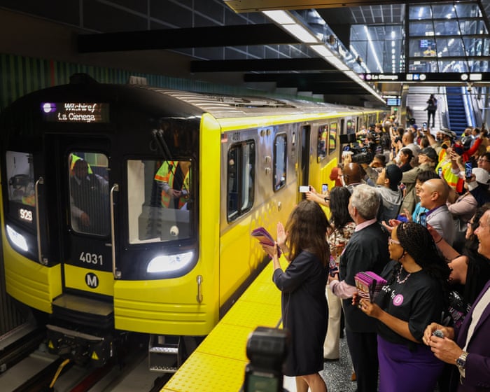 Riding the D in Los Angeles: city famous for traffic hopes new subway stations will be a ‘game changer’