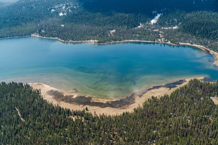 aerial view of a lake