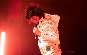 Toki Toyokazu during his performance in the ultimate Elvis Tribute Artist contest