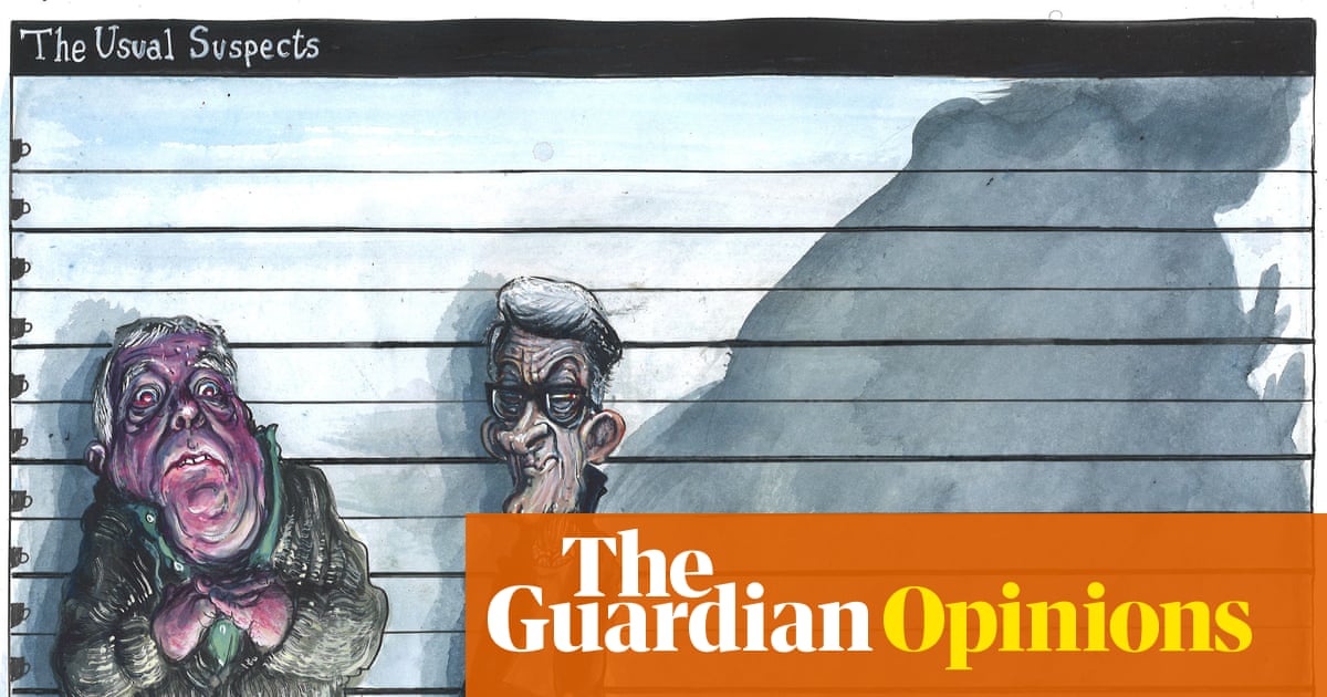 Martin Rowson on the arrests of Andrew Mountbatten-Windsor and Peter Mandelson – cartoon