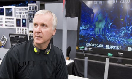 James Cameron on the set of Avatar in 2009.