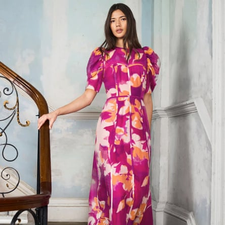 Ro&Zo Niamh Pink Binding Detail Occasion Dress