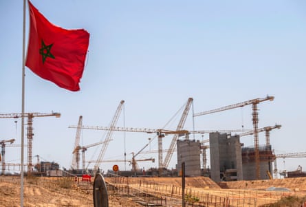 Construction work continues on Morocco’s Grand Hassan II Stadium.