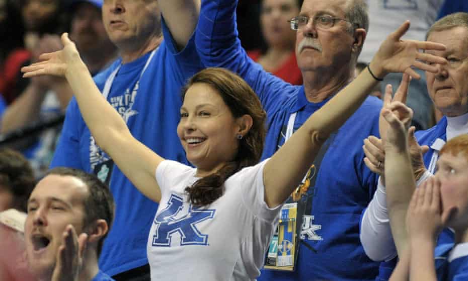 Ashley Judd at the Arkansas Razorbacks v Kentucky Wildcats basketball match.