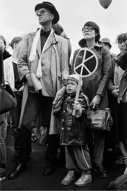 A young protester at a Labour party anti-nuclear rally